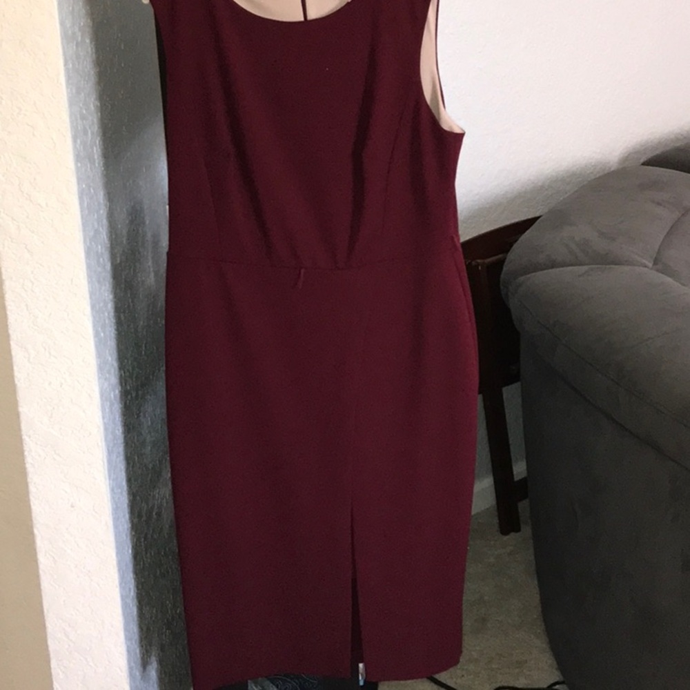Elegant Burgundy Sleeveless Dress